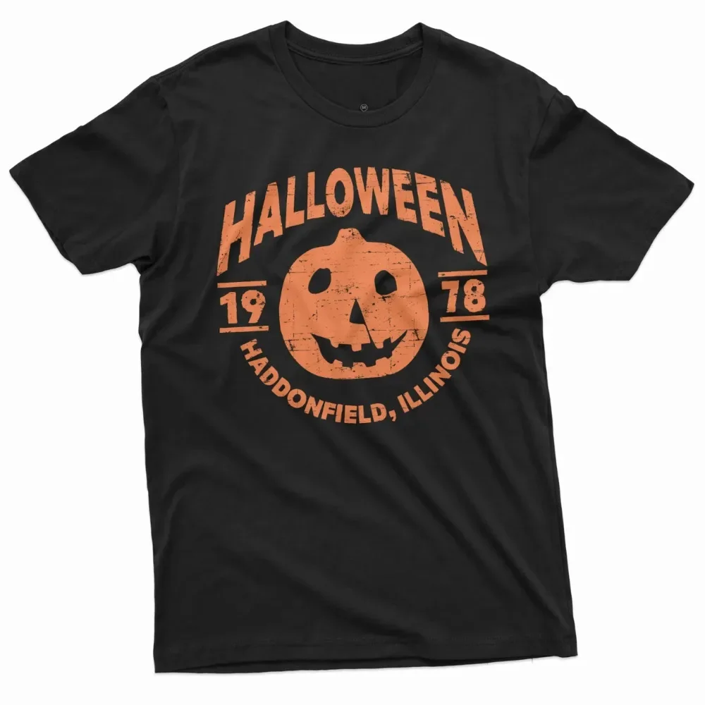 

Halloween Pumpkin T-shirt Movie Popular culture 1978 Haddonfield, Illinois Tee