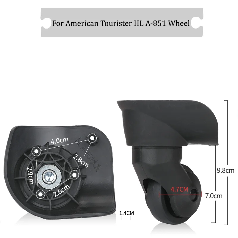 

Suitable For American Tourister HL A-851 Universal Wheel Quiet Wear-resistant Push-pull SmoothLuggage Accessory Wheel