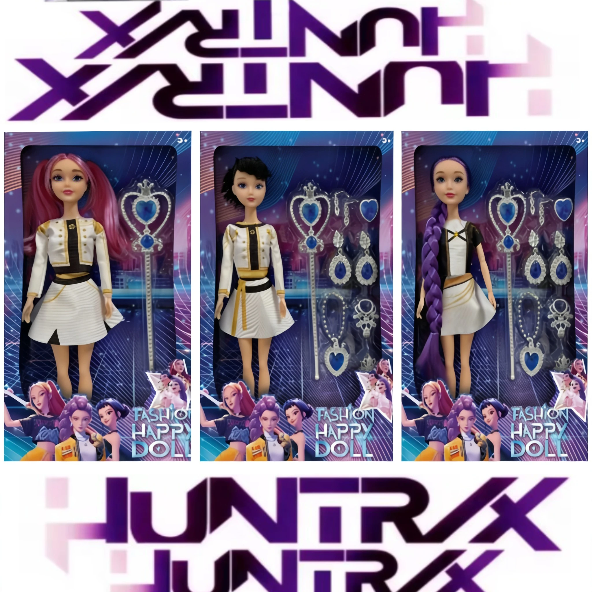 

Kpop кукла Охотники на демонов Фигурка Игрушка Дерпи Тигр Руми Мира Зои Киска Красочные огни Тематическая песня для фанатов Рождественские подарки