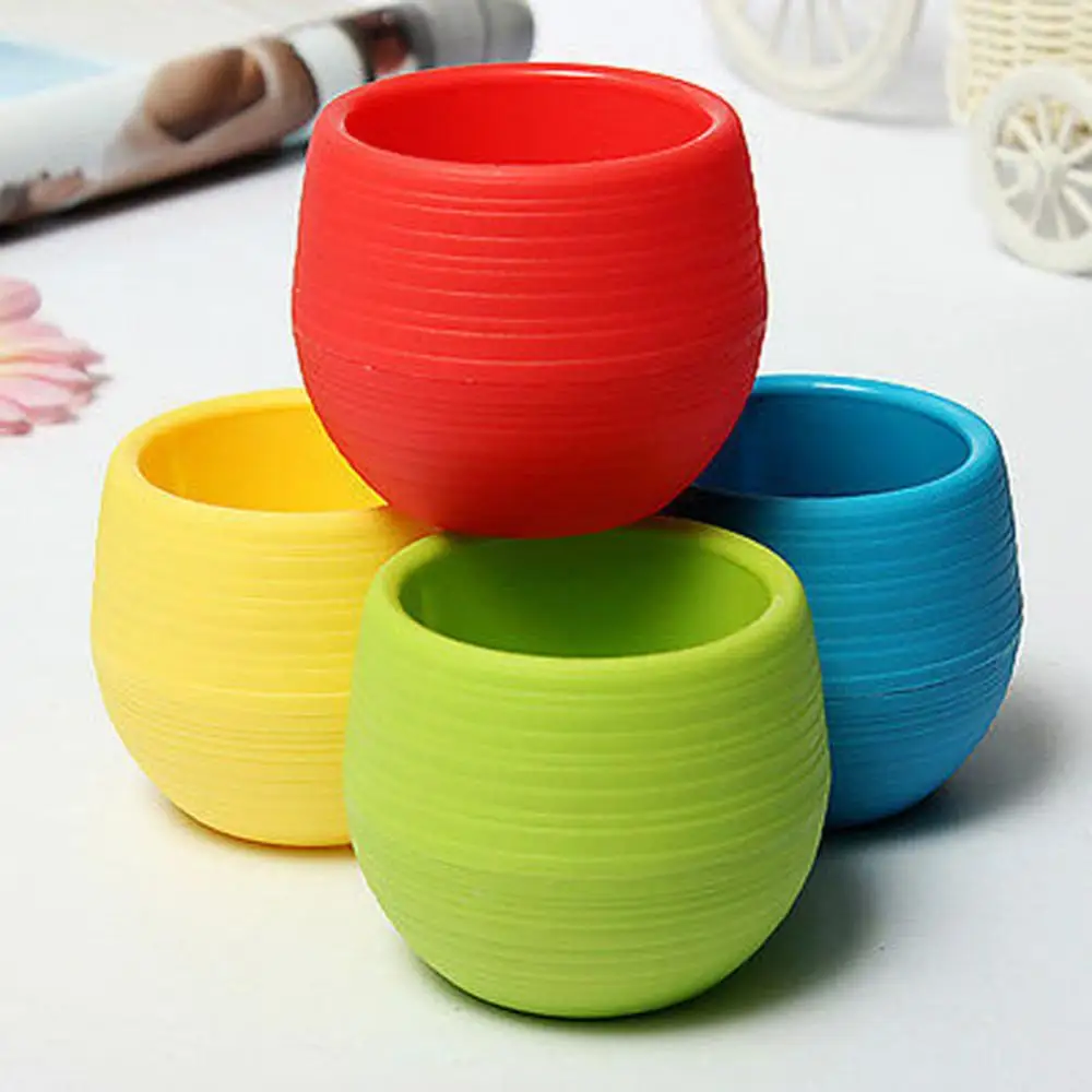 2 Layer Drain Hole Succulent Pot Mini Flower Pot Desk Green Plant Flowerpot Nursery Pots Home Garden Decoration Planters