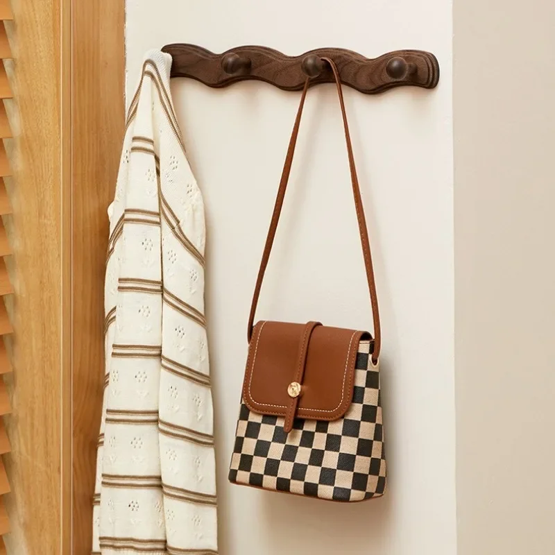 Solid Wood Coat Racks Dressing Rooms Clothes Hanger Creative Solid Hanging Organizer Wall Mounted Adhesive Furniture Supplies