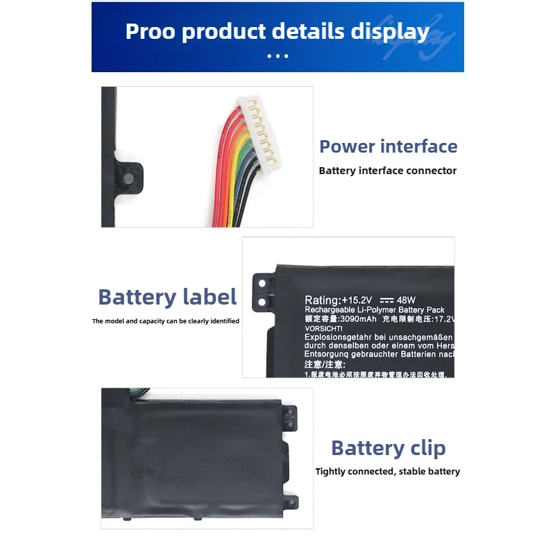 لشركة أيسر أسباير سويفت 3 SF315-52 N17P6 بطارية الكمبيوتر المحمول AC17B8K 15.2 فولت 3090 مللي أمبير