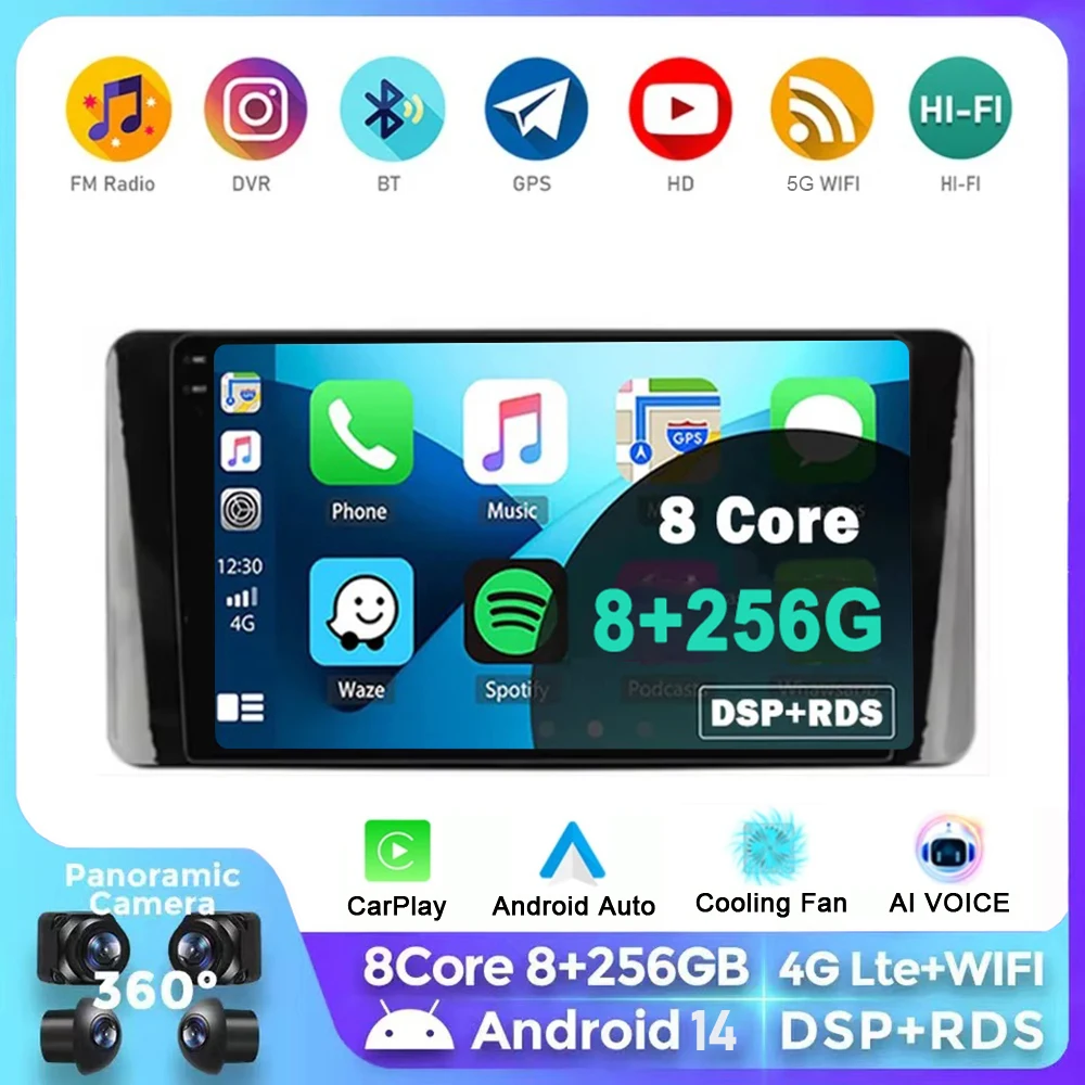 

Android 14 Car Radio For Volkswagen Polo Mk6 VI 6 2020 - 2022 QLED Auto Multimedia Player Navigation GPS Carplay 4G WIFI BT DSP