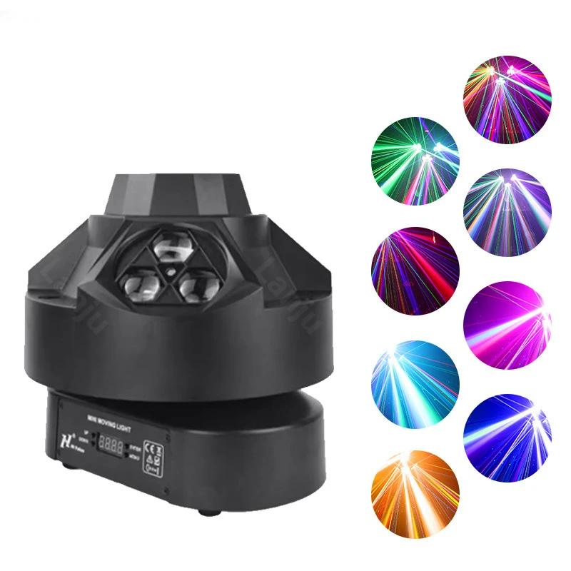 200W Disco Party Laser Light LED RGB Beam Projection Shake Head Lamp DMX Sound Strobe DJ Ballroom Home Festival Decorative Light