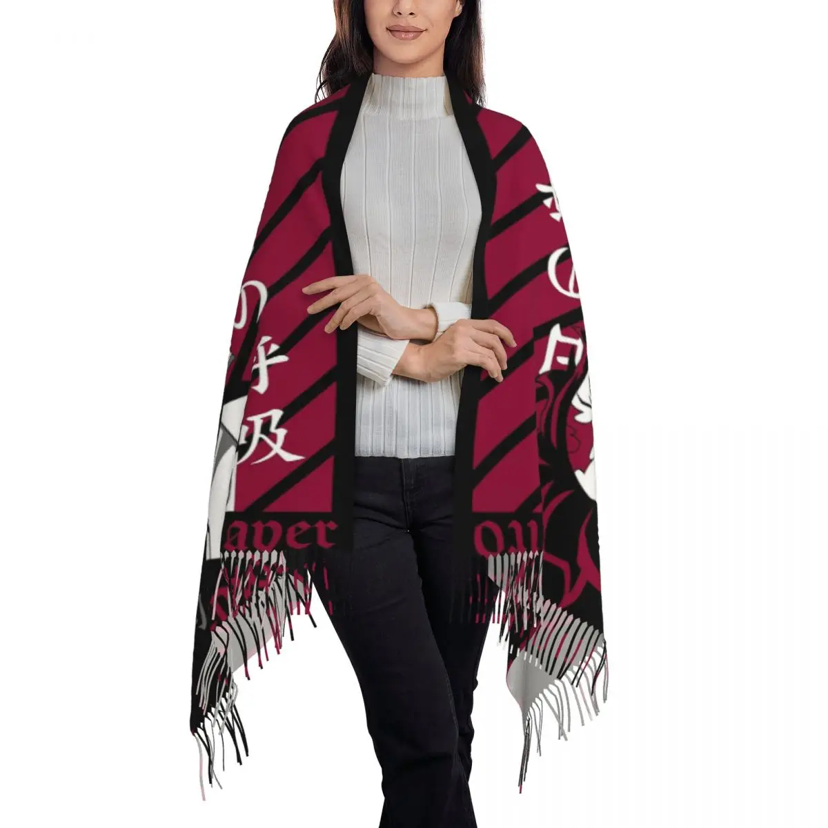 The Next Sun Breathing User Scarf Tassel Scarves Women Soft Warm Shawls and Wraps Large Fall Winter Shawl Wrap