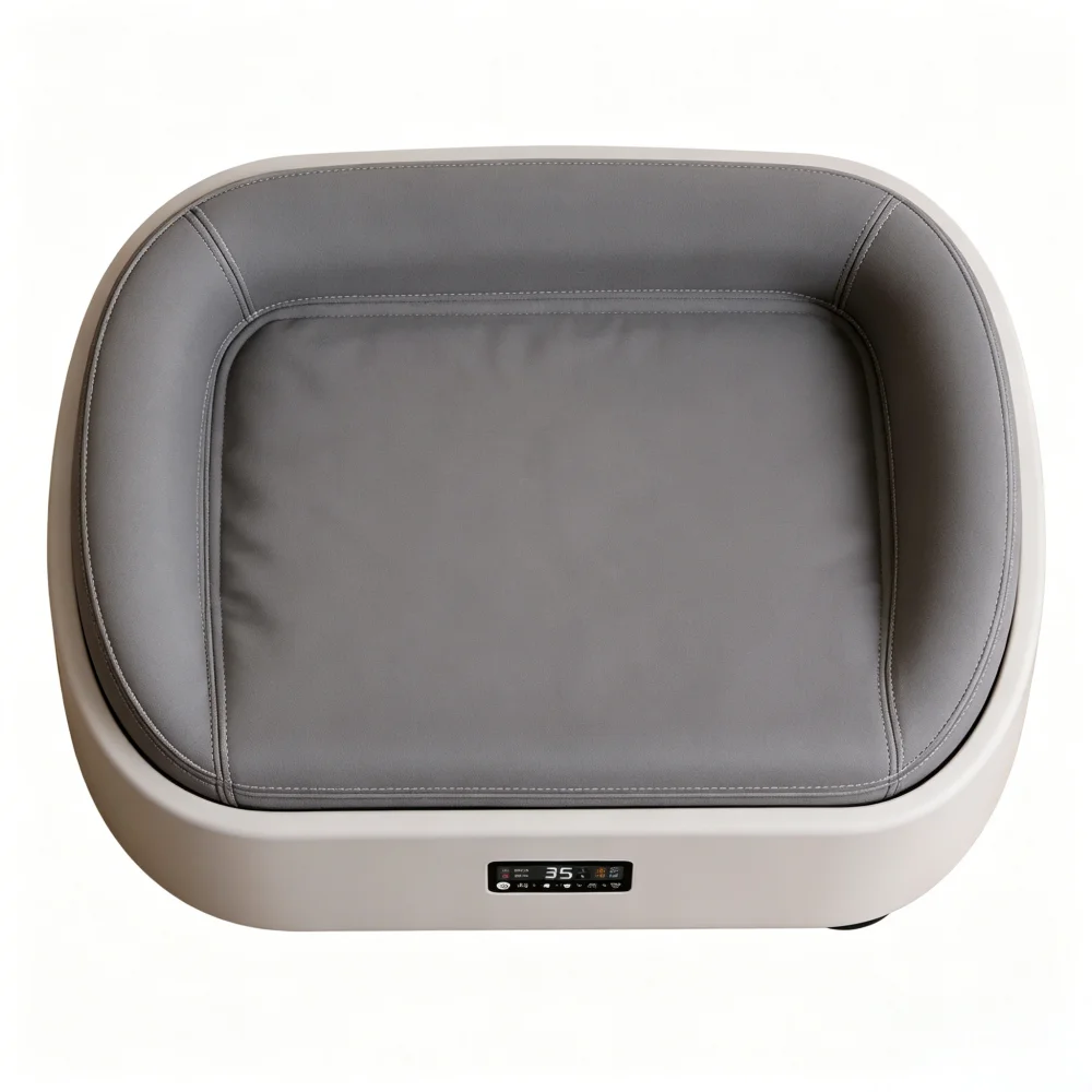 Adjustable Height Temperature-Regulating Heated Dog & Cat Pet Sofa Bed Cloth Material Rectangle Shape