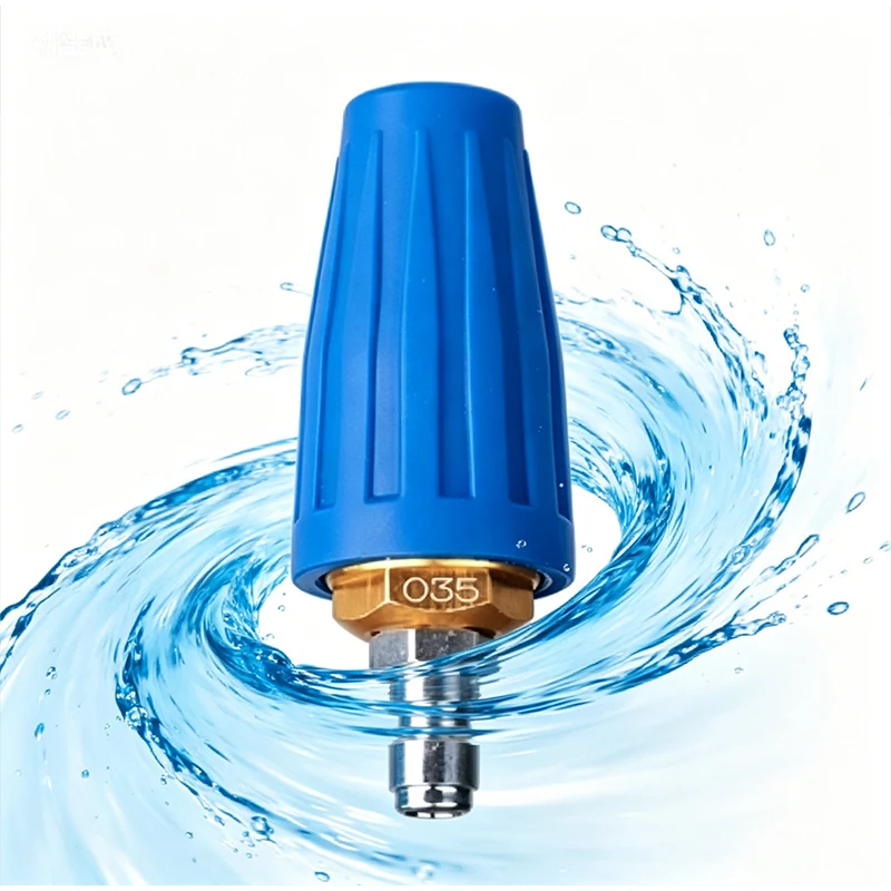 Turbo Rotating Nozzle 4000 PSI High Pressure Washer Sprayer with 1/4 Quick Connect Powerful Efficient Clean Jet for Hard Surface