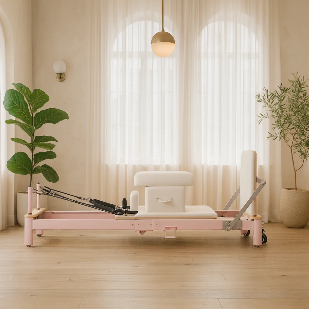 

Aluminium Pilates Reformers Commercial Reformer Machine With Ab Exercise Board for Total Core Fitness Training Gym Use