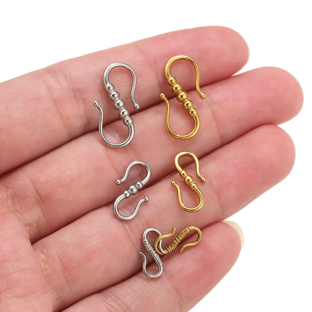 6 قطعة مشبك من الفولاذ المقاوم للصدأ هوك موصلات لصنع المجوهرات S-نوع المشابك قلادة سوار Findings بها بنفسك النتائج مجوهرات الحرف