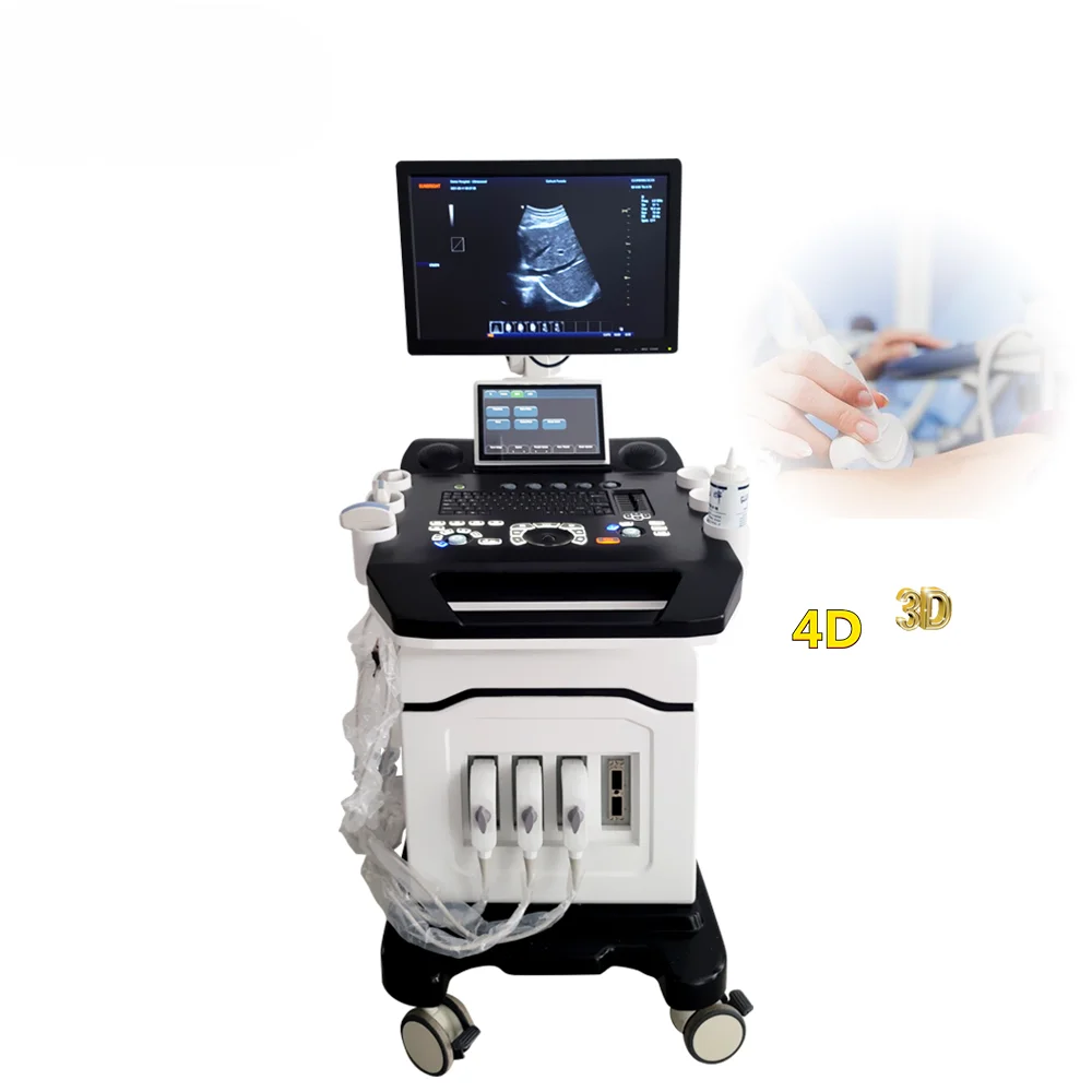 Trolley professional hospital high end 3D/4D ultrasound obstetrics gynecology color Doppler ultrasound