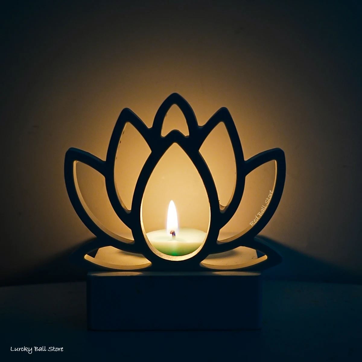 Molde de silicona de loto hueco, soporte de vela de flores DIY, herramientas de fundición, molde de resina de hormigón, decoración de Ramadán Eid,