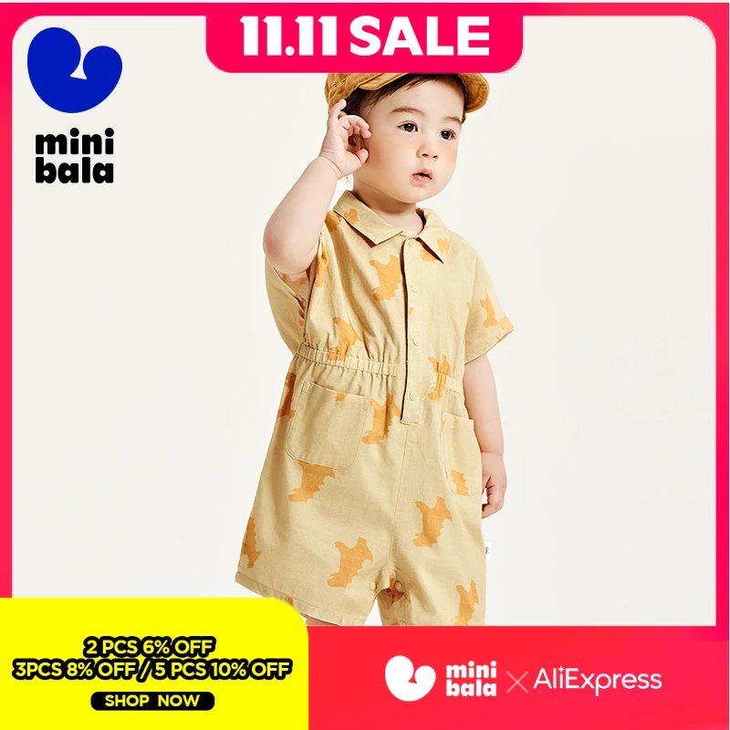 

Мини-Костюмы для ползания с оборкой, милые детские костюмы для ползания в стиле унисекс, Новинка лета 2024