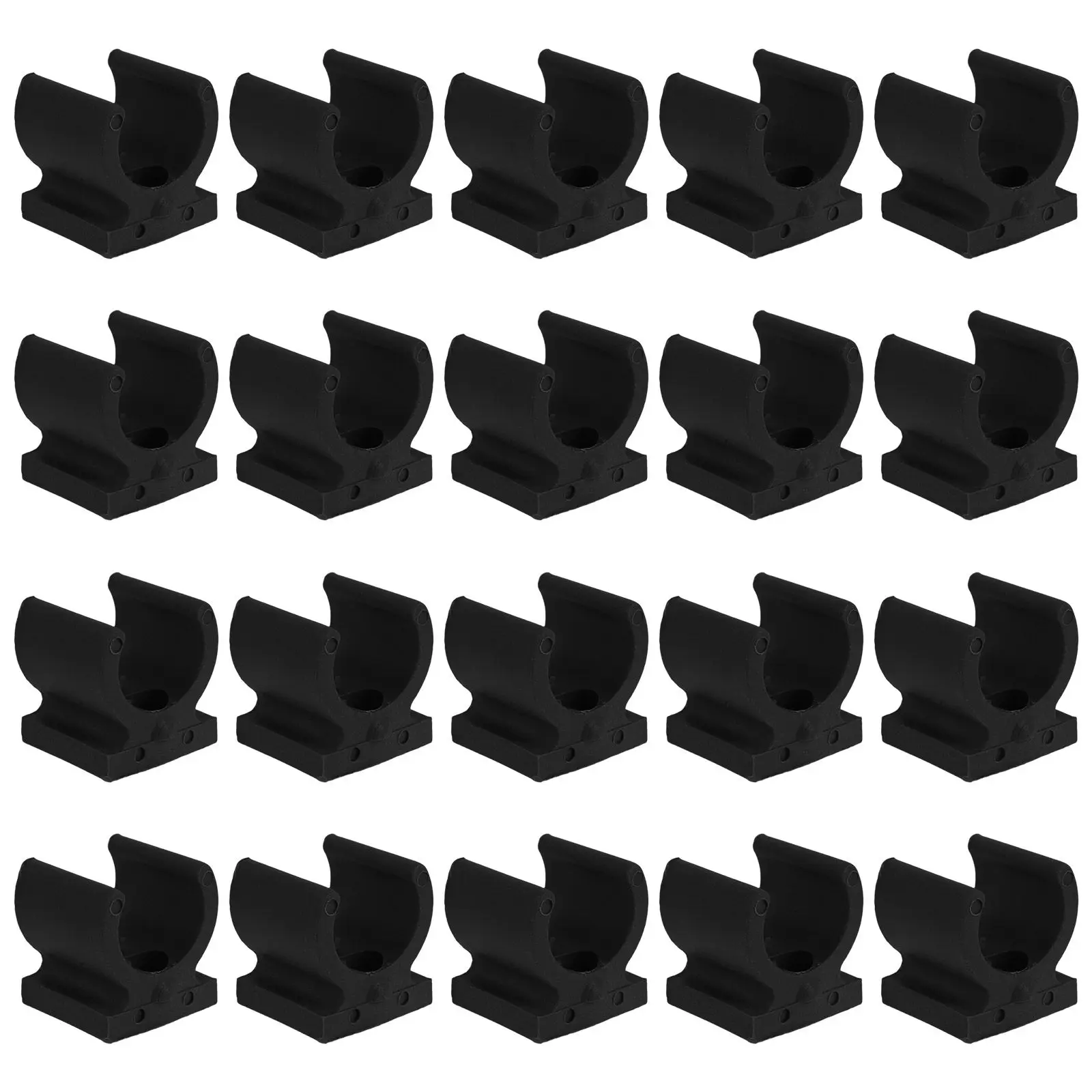 20Pcs Toilet Seat Mount Clamp 22Mm Commode Chair Tube Fastener Plastic Wheelchair Pipe Clip for Seat Riser Cushion Support