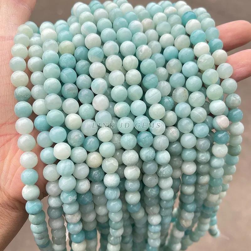 5A Natürliche Amazonit-Steinperlen, runde lose Perlen für die Schmuckherstellung, 4, 6, 8, 10, 12 mm, Perlen, lose Edelsteinperlen, DIY-Armband, Halskette – Detail 5