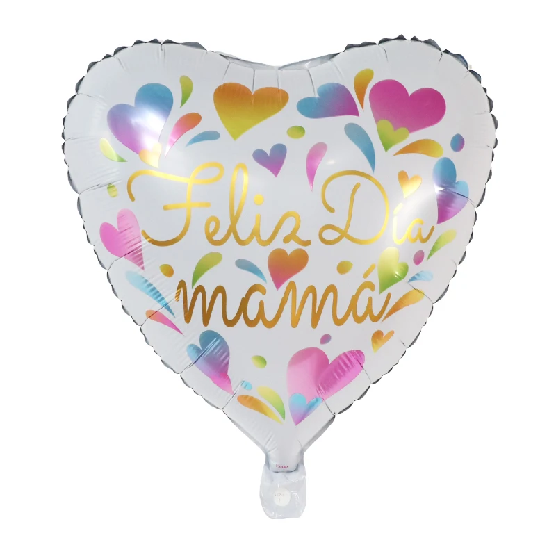 10pcs 18inch spain Happy Mother‘s Day Foil Balloons Party Air Globos Home Mom Birthday Gift Anniversary Decorations Gifts
