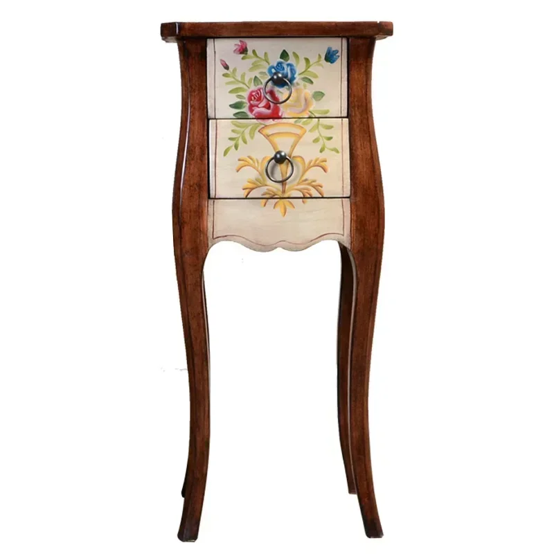 

Угловой столик из массива дерева, европейский деревенский расписный диван, приставной столик, винтажная мебель