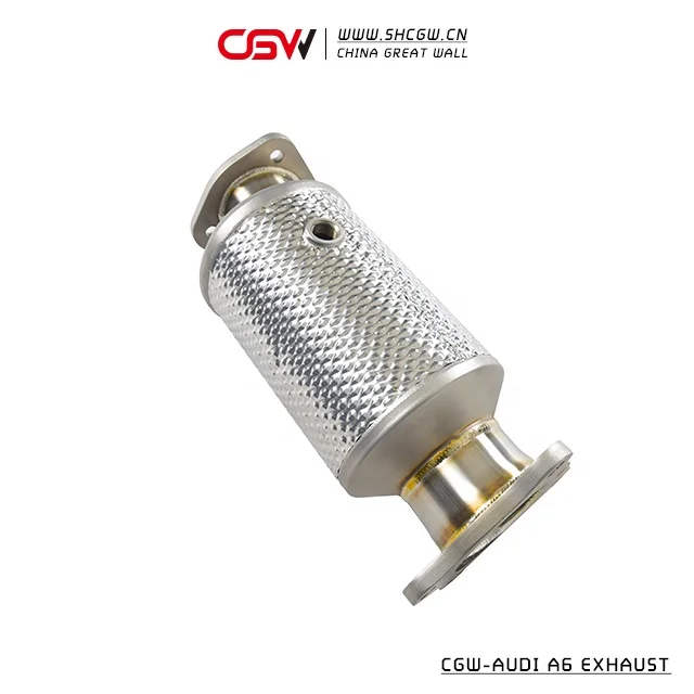 Popular Design Automobile SS304 Muffler Exhaust  Sound Header for A6 C8 2.0T Downpipe Heat Shield Casting Section - view 3