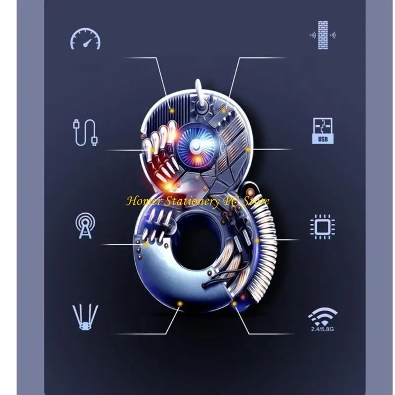 

Y5LA 1300 Мбит/с USB-сетевая карта Беспроводной Wi-Fi адаптер Dual-Dand 2,4/5 ГГц с высоким коэффициентом усиления 4x6