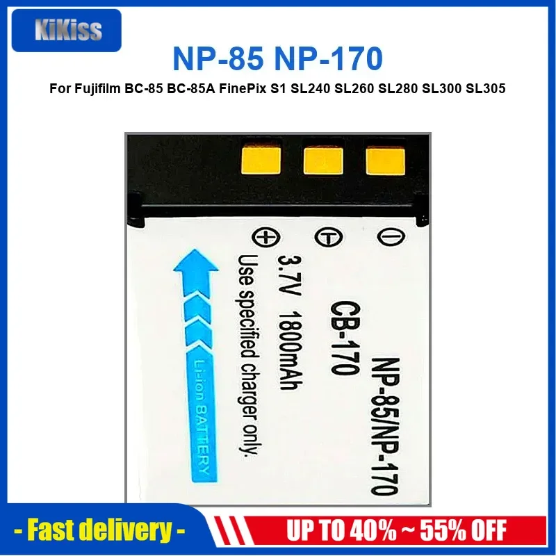2000 мАч NP-85 NP-170 аккумулятор для камеры Fujifilm BC-85 BC-85A FinePix S1 SL240 SL260 SL280 SL300 SL305 SL1000 NP170 Высокое качество