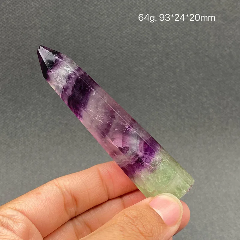 Natural Purple fluorite columns Mineral Specimens Stones and Crystals Healing Crystal