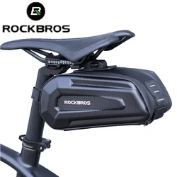 ROCKBROS Waterproof Bicycle Bag Double Zipper MTB Mountain Road 1.7L Bike Bag Hard Shell Big Capatity Cycling Accessories