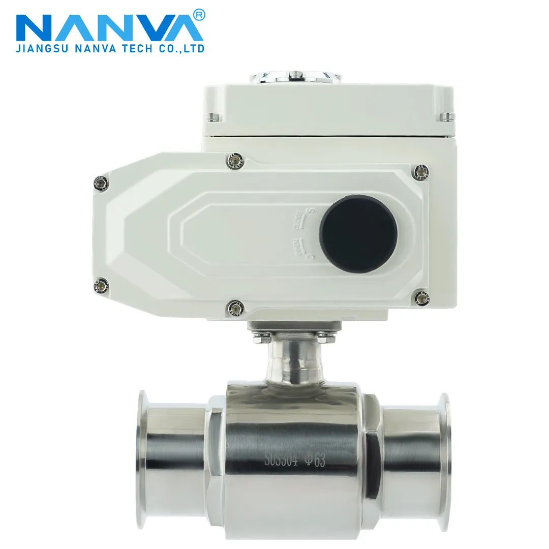 WQ981F-16P electric stainless steel quick-loading ball valve Sanitary electric ball valve chuck