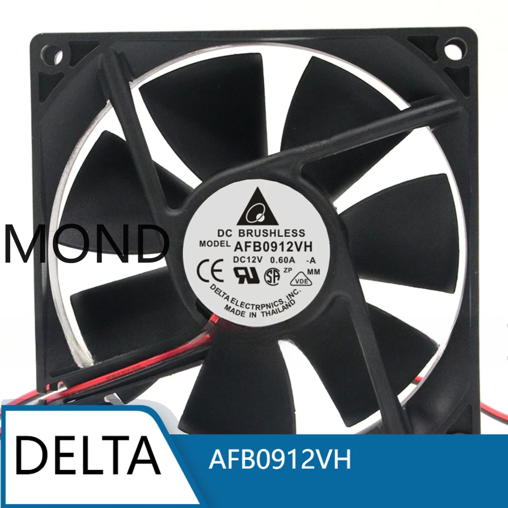 AFB0912VH Delta 9025 12V 0,60A 9CM 2-3-4 Fio Ventilador de resfriamento de bola de alto volume de ar