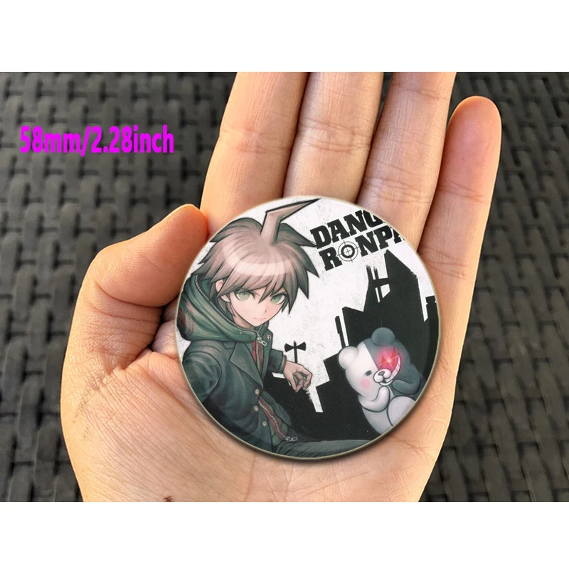 32/44/58mm Danganronpa 2 Komaeda Nagito V2 Button Pin Hat Clothes Badge Cartoon Women Cute Fashion Funny Gift Collar Creative