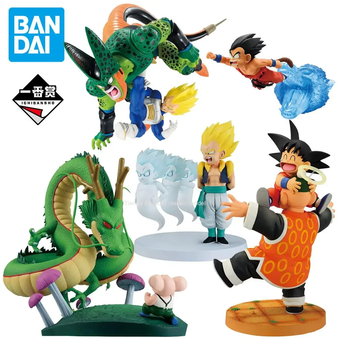 100% بانداي متوفر في المخزون الأصلي لعبة دراغون بول Shenron الصيني الاسود Gotenks خلية فيغيتا الشكل أنيمي قطعة واحدة نموذج لعبة محاصر حقيقية