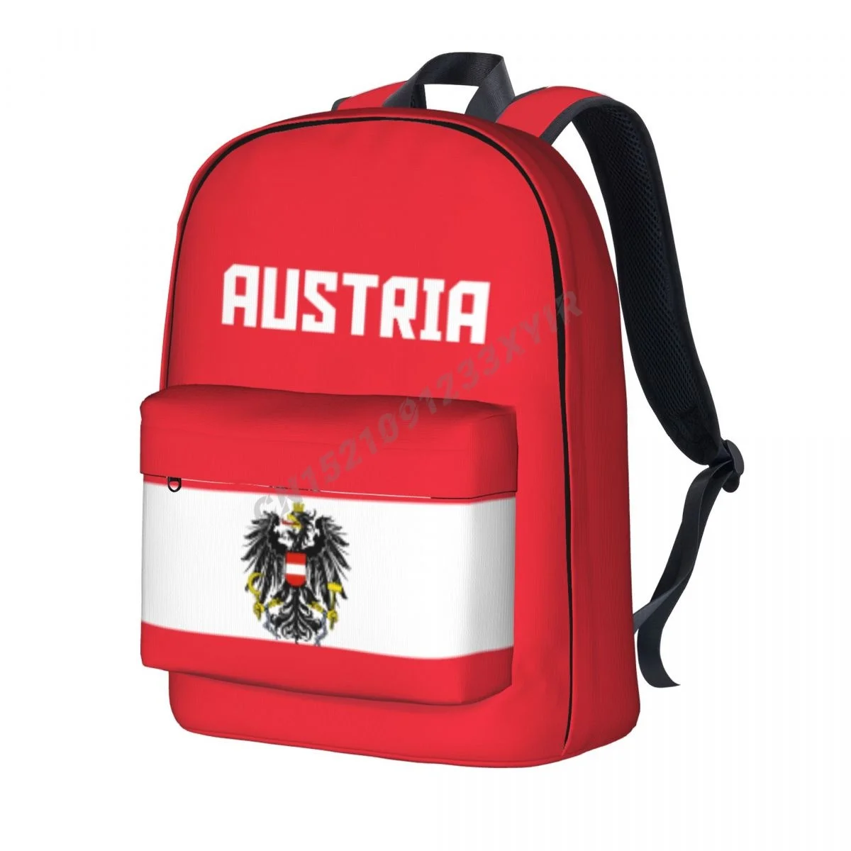 Unisex Backpack Austria Flag Austrian Stitch Schoolbag Messenger Bag Case Laptop Travel Bag Mochila Gift