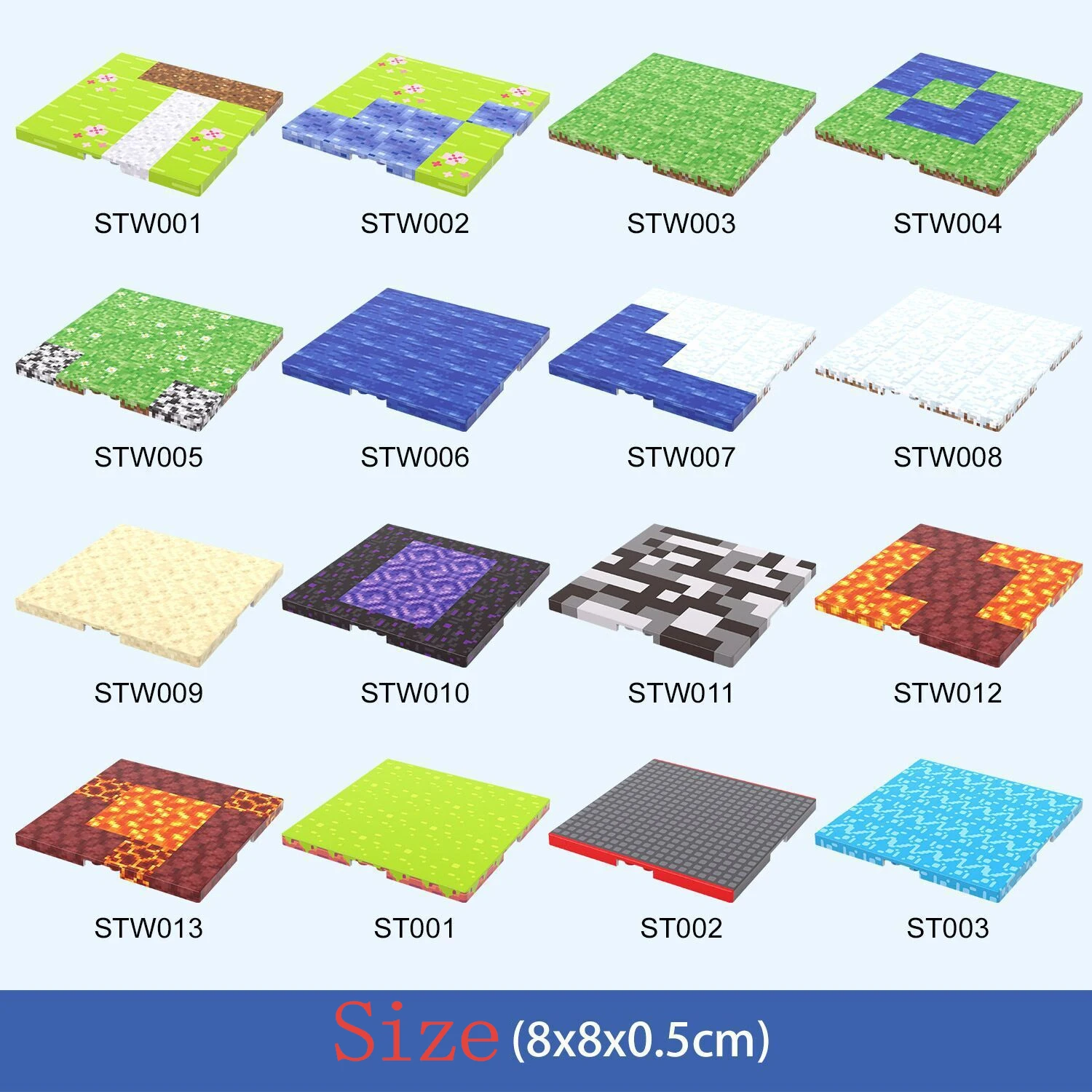 

Magnetic Building Blocks Base Plate Scene Accessories Mine World Magnetic Children's Sensory Toys Grassland Desert Gifts A003