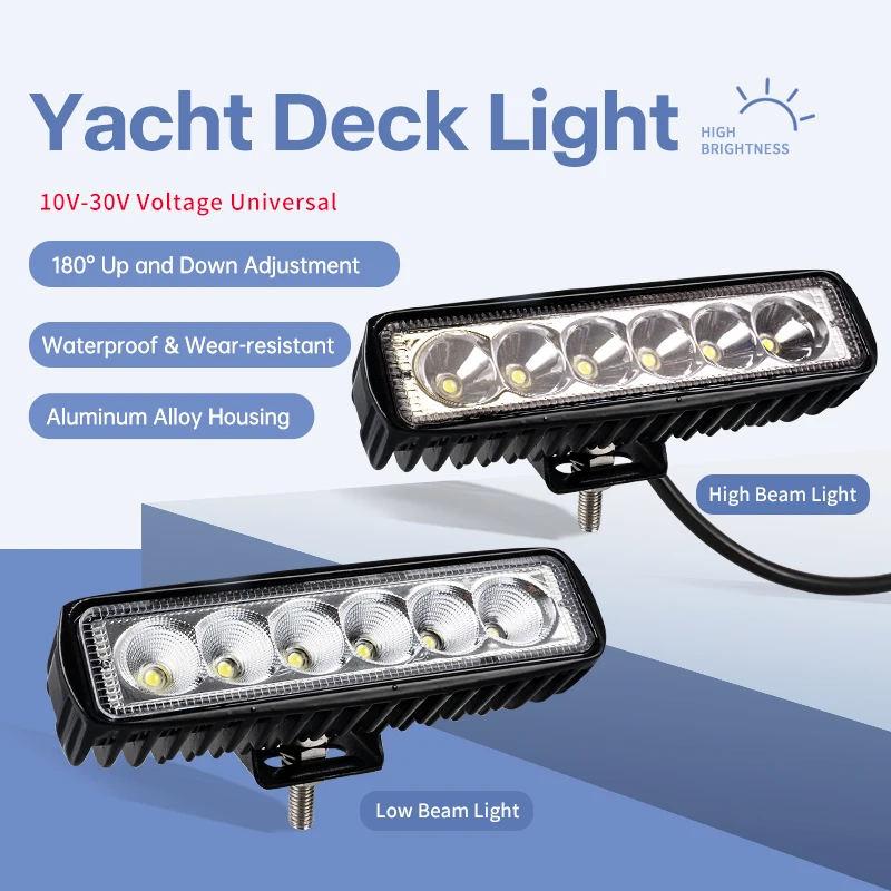 Marine Deck Light and Off-Road LED Work Light - Waterproof, Durable, and Versatile for Boats, Trucks, and Outdoor Vehicles