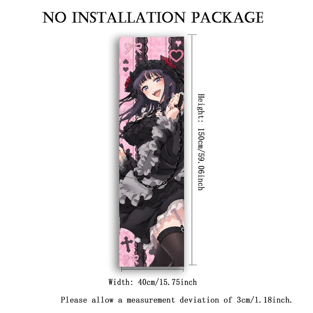 Anime My Dress-Up Darling Kitagawa Marin Vertical Tapestry, Long Slim Wall Hanging Poster, Wall Cloth for Otaku Bedroom Dorm