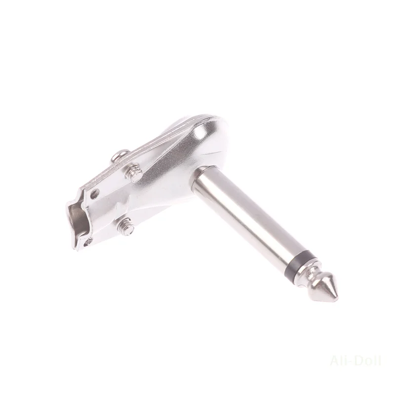 

6.35mm Right-Angle Mono Jack Plug - For Guitar Effects Pedals & Microphone Amplifiers