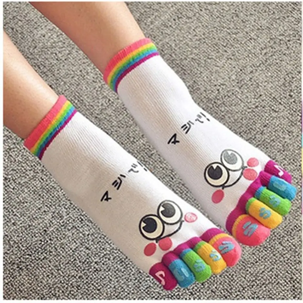 

Athletic Chic Crew Women's Cute Weight 1 Pair Five Toe Socks Micro Performance