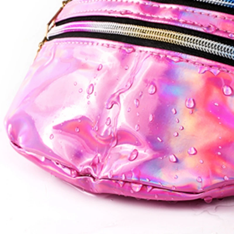 Fanny Packs Shiny Holographic Sweet Waist Bags Crossbody Waist Bag for Women Mens Fanny Pack Belt Bag for Running Hiking