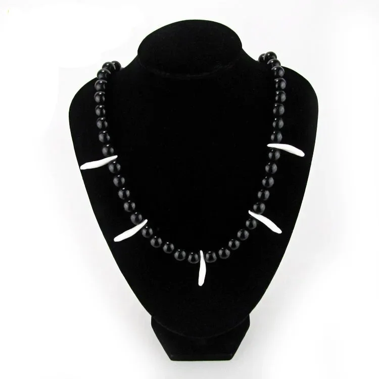 Inmkasha Anime Collier perlé noir et violet, bracelet, accessoires de cosplay, bijoux cadeaux pour hommes et femmes