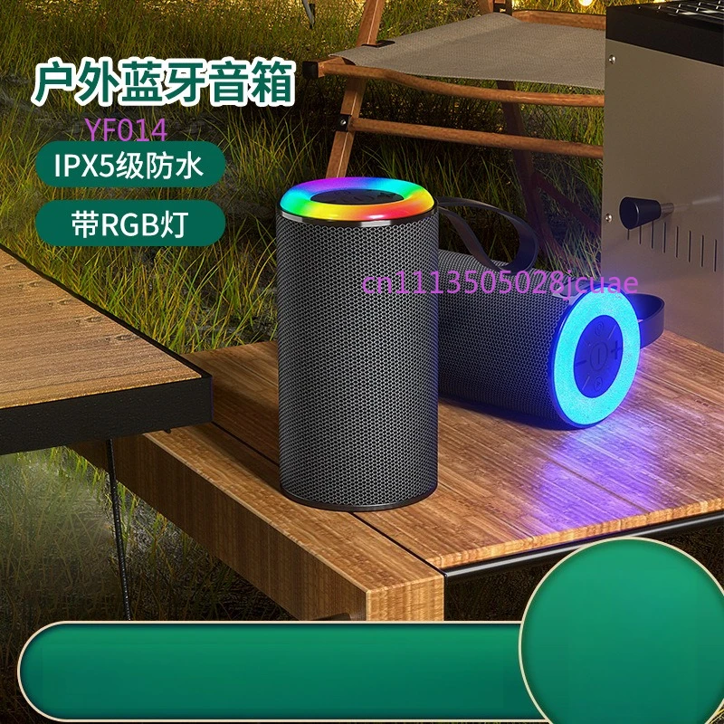 Outdoor Wireless Bluetooth Speaker With RGB Ambient Light Portable Waterproof Mini Stereo Audio