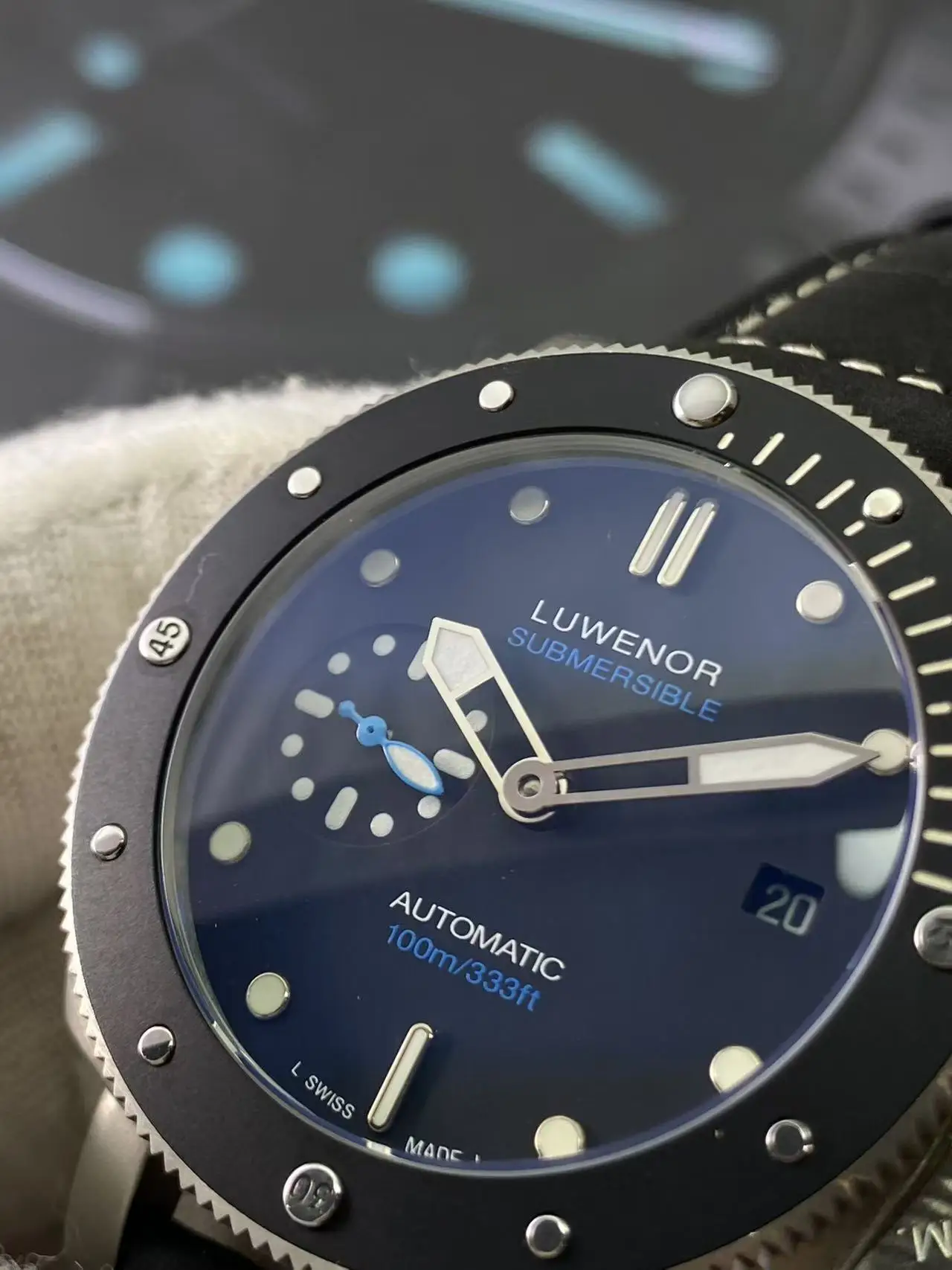 سوبر الغوص التلقائي الميكانيكية ساعة رجالي ليلة ضوء السباحة الرياضة في الهواء الطلق الترفيه اللياقة البدنية حركة النورس