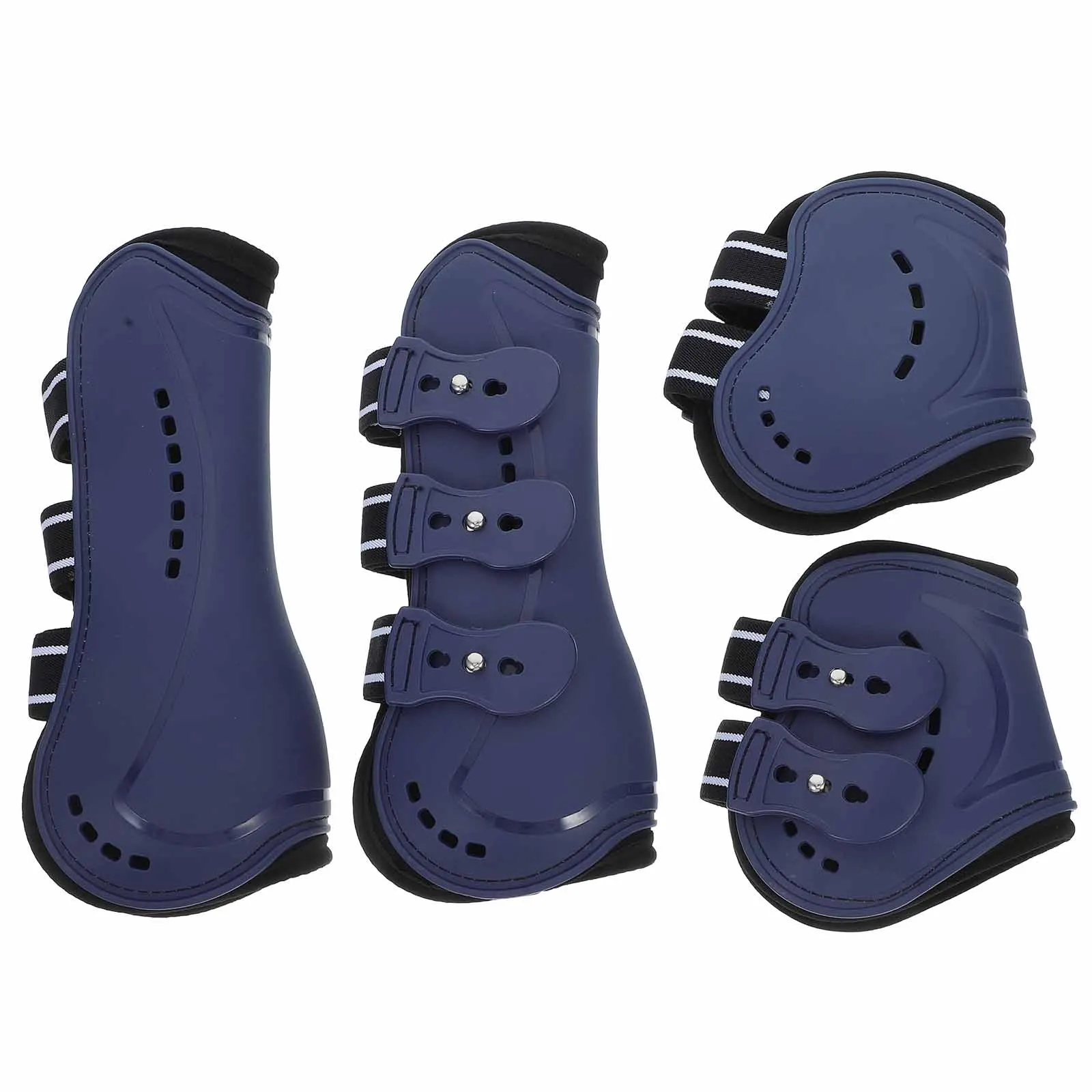 

4 pcs Horse Leg Boots Guards Adjustable Opening Obstacle Jumping PU Material Front Rear Accessories Stylish Design Easy