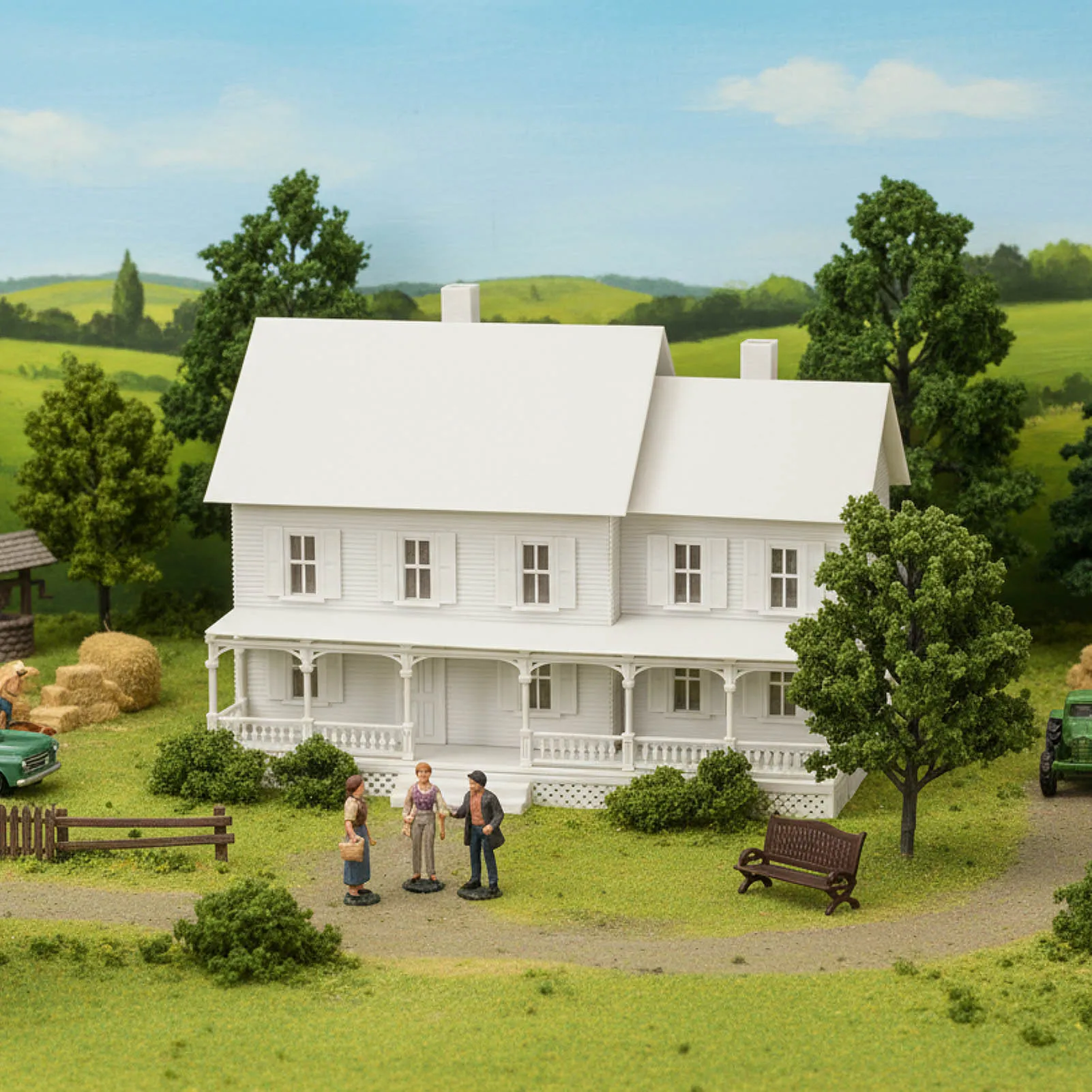 Evemodel HO مقياس 1:87 نموذج Dwelling House Kit غير مصبوغ مبنى معماري غير مجمع