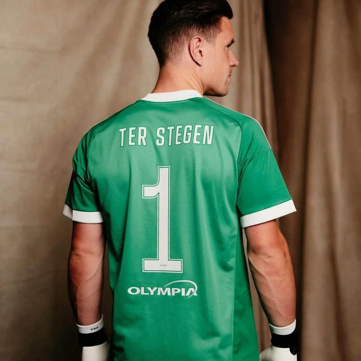 2026 Men #1 Ter Stegen Goalkeeper Soccer Jersey Quick‑Dry Polyester Short Sleeve Football Fan Sports Shirt