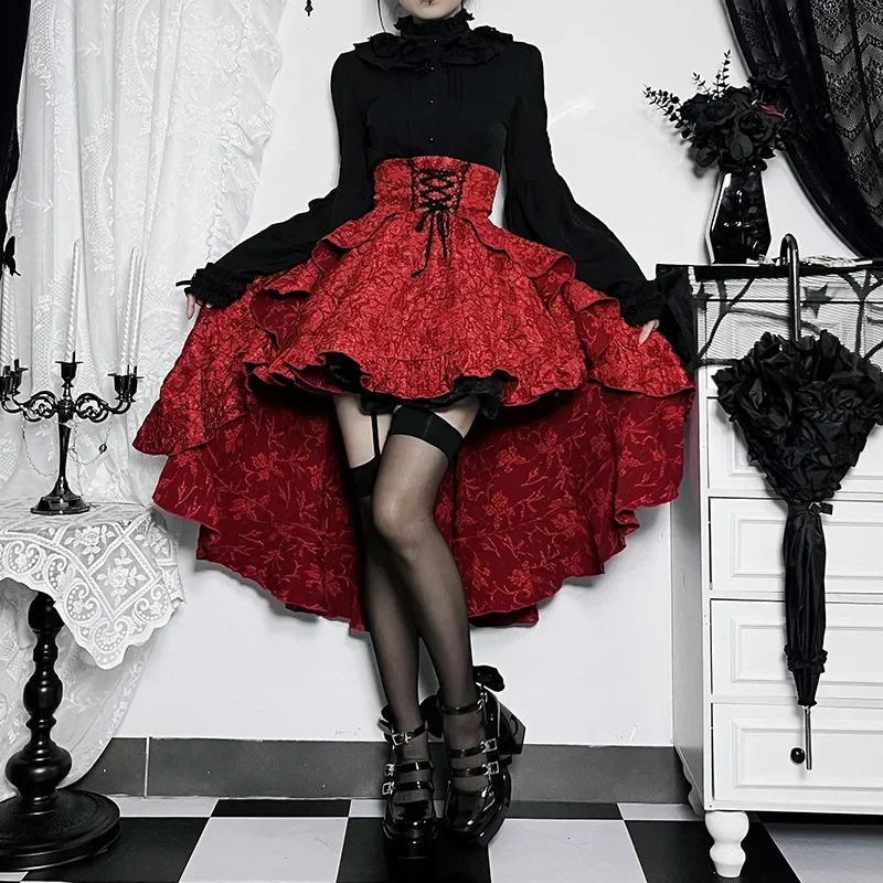 

carnival Gothic Mini Skirts Black High Waist Women Skirt New Y2k Style Harajuku Punk Goth Dark Grunge Streetwear Female Clothes