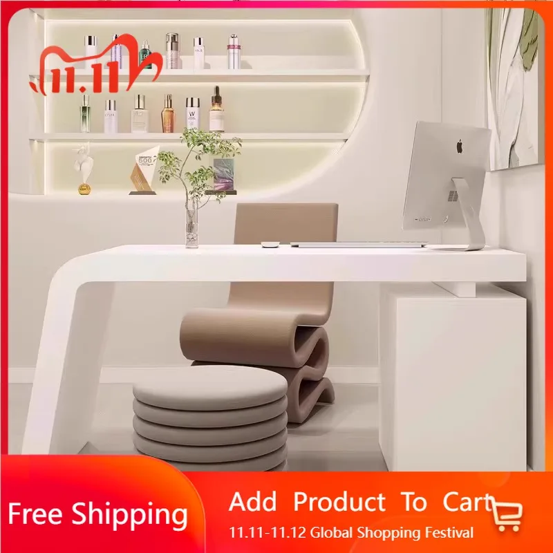 

Minimalist Organizer Office Desk Shelves Creativity Long Straight Secretary Computer Desks Unusual Quality Bureau Desk Furniture