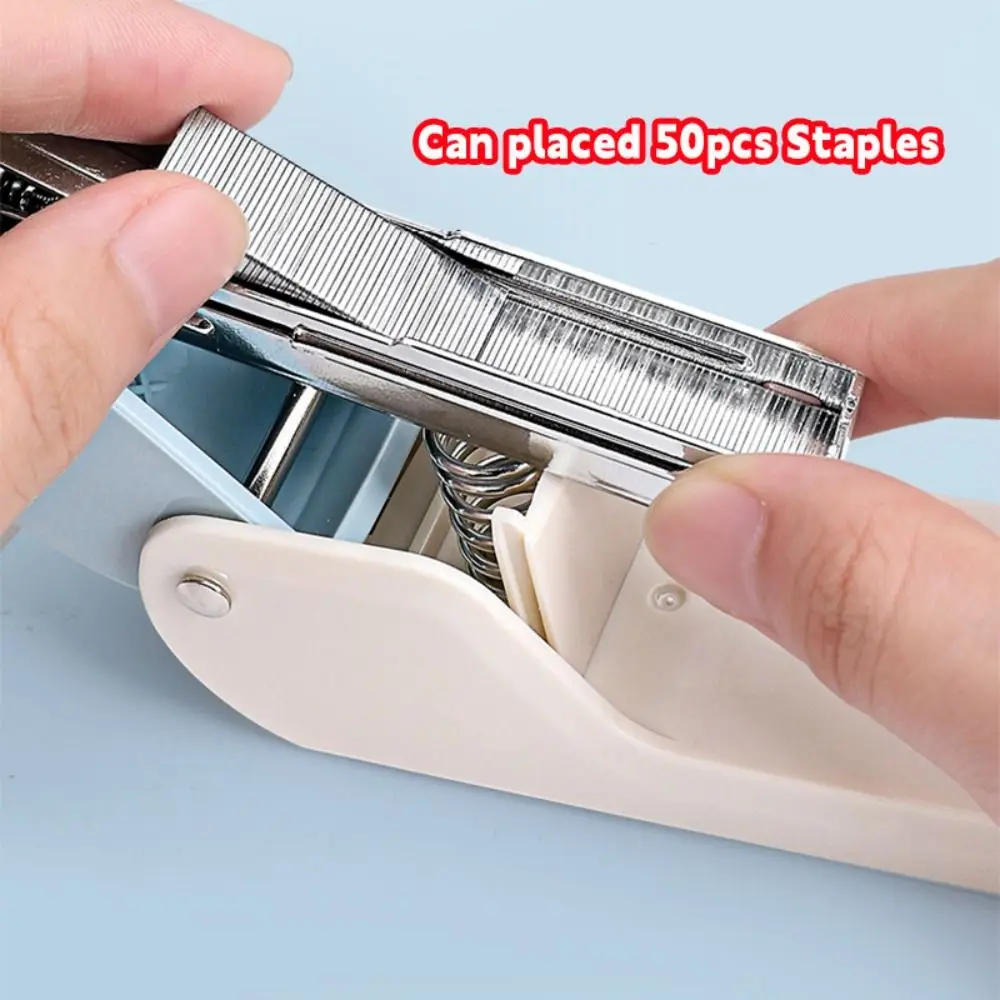 Stapler Logam Kreatif Stapler Panjang Mudah Putar 360 Derajat Menggunakan Staples 24/6 26/6 Alat Jilid Manual Perlengkapan Penjilid Buku