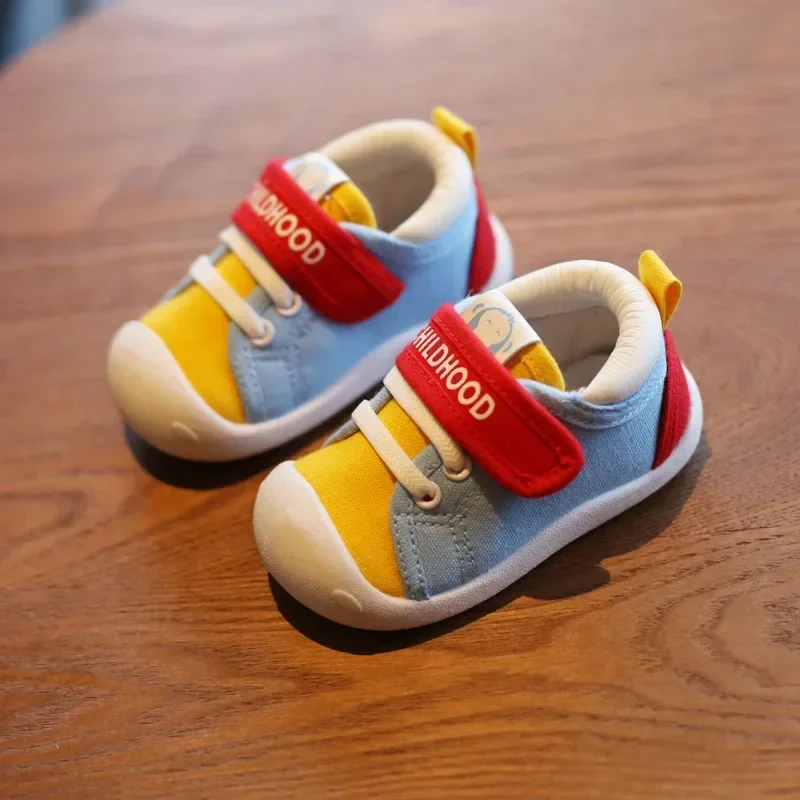 Frühling Infant Kleinkind Schuhe Mädchen Jungen Casual Leinwand Schuhe Weichen Boden Komfortable Nicht-slip Kind Baby Erste Wanderer Schuhe