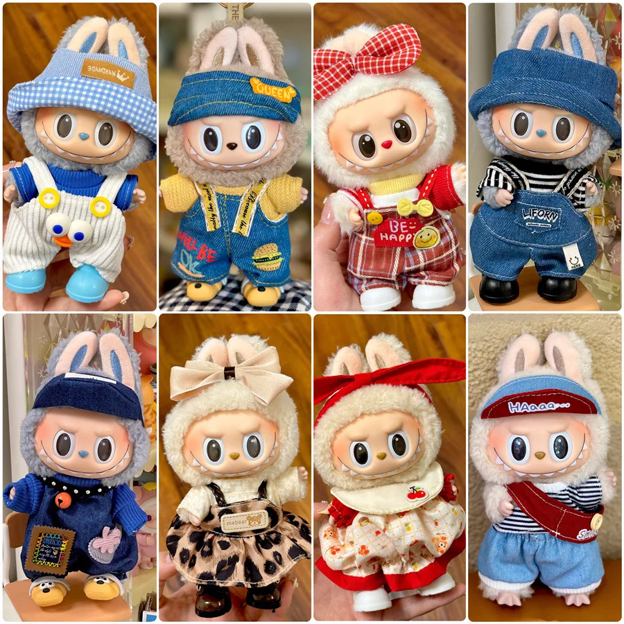 2025 New Labubu 17cm Doll Clothes Outfit Accessories for Korea Kpop Exo Labubu V1 V2 Idol Cool Handsome Clothing Gift image 4