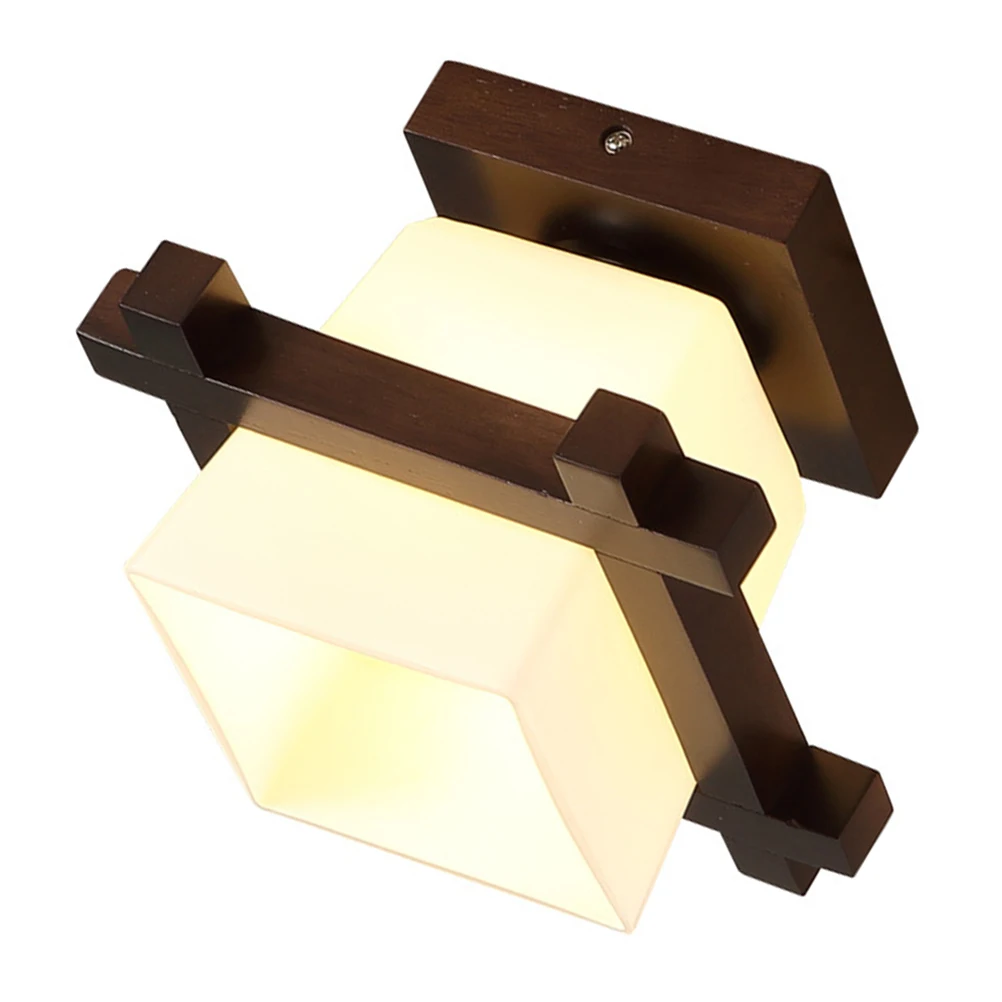 

Ceiling Lamp Black Walnut Finish for Bedroom Room Corridor Balcony Hallway Mount Lighting Fixture without Bulb Modern