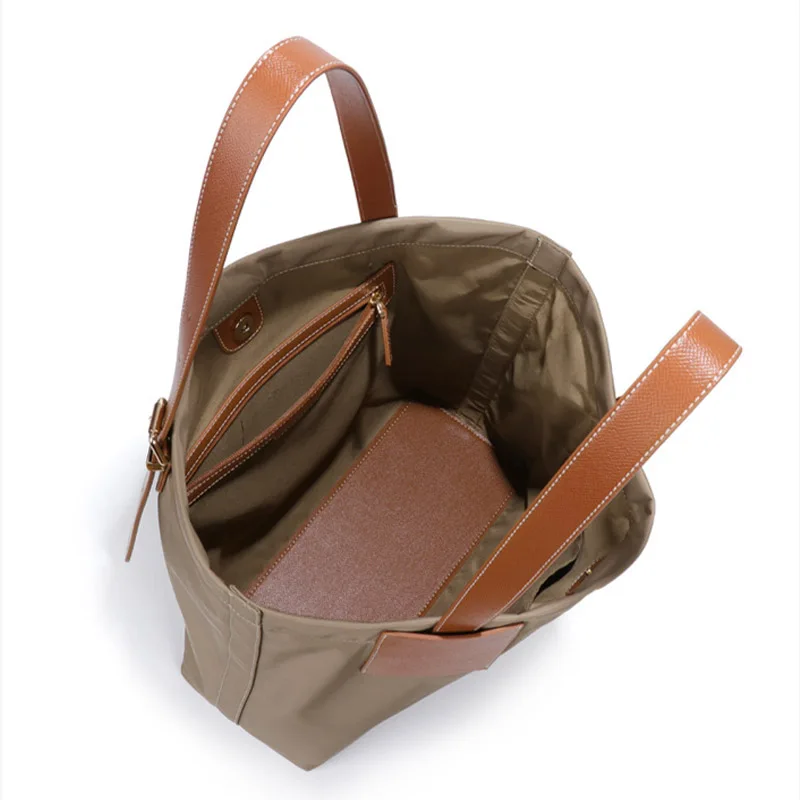 Spring/Summer 2025 Nylon Tote Bag Casual Commuter Universal Mommy Bag Single Shoulder Handheld Large Capacity Student Class Bag