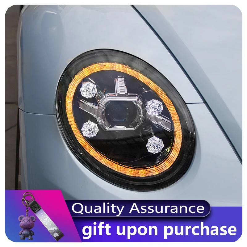 

2 шт. авто фары для Volkswagen VW Beetle 2013-2020, передняя лампа DRL, динамическая светодиодная линза проектора, инструмент, автомобильные аксессуары